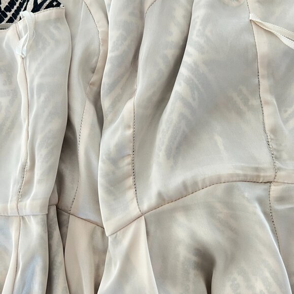 Sz 14- Anthro Maeve Abstract Geometric Black White Fit & Flare Sleeveless Dress - Picture 13 of 16